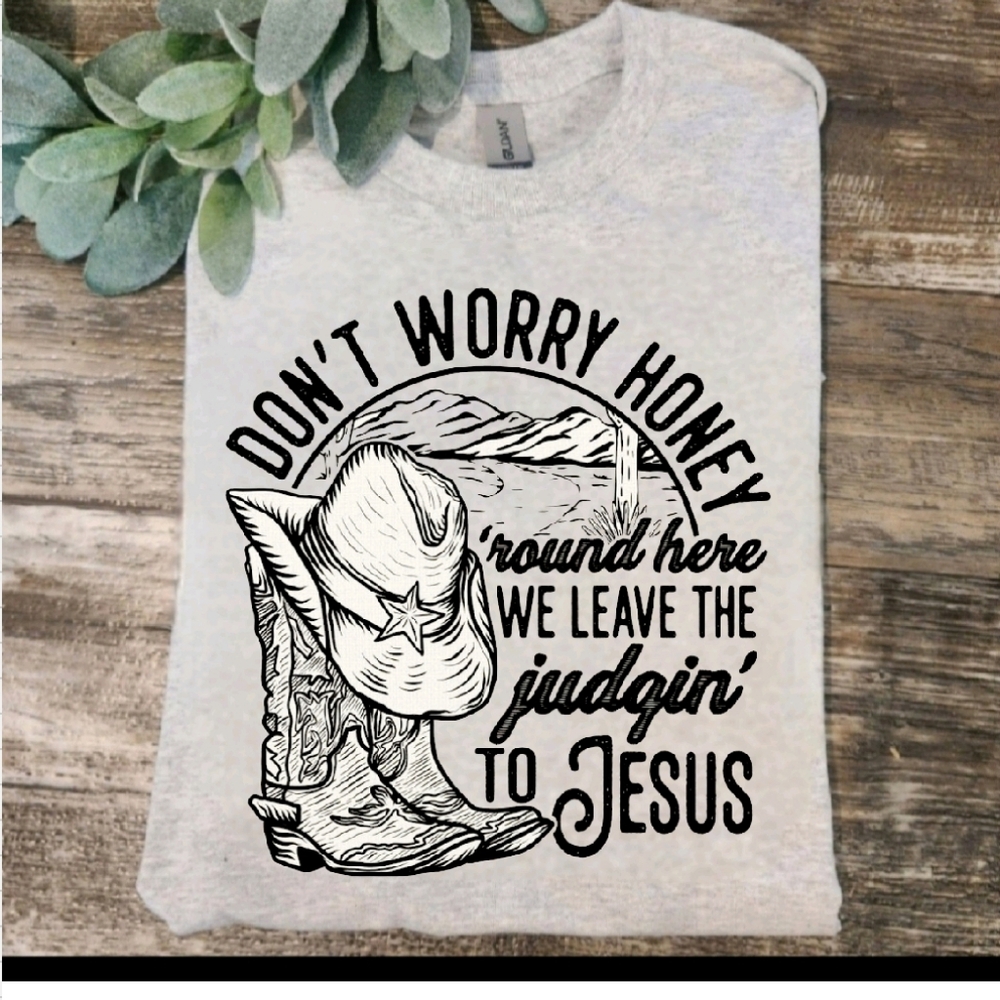 Western shirt leave the judging to jesus humor country popular trendy